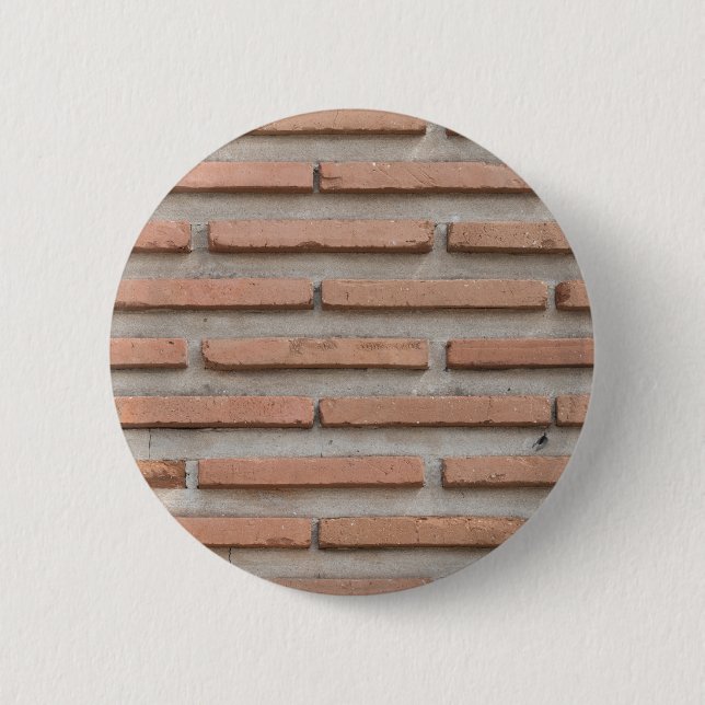 Brick wall 6 cm round badge (Front)