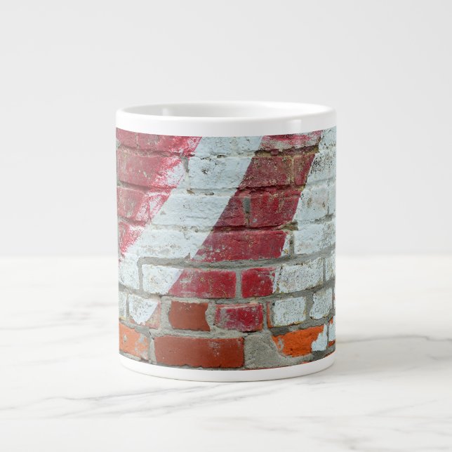 Brick Wall Advertisement Detail, Council Grove, KS Large Coffee Mug (Front)