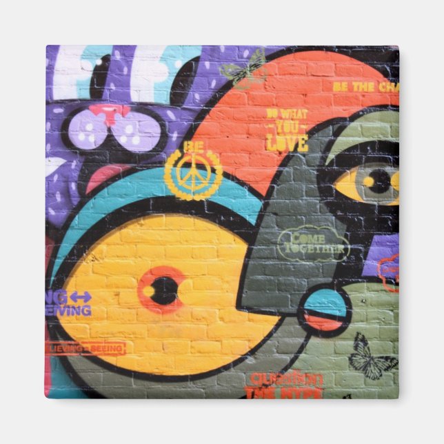 Brick wall Amsterdam Graffiti Magnet (Front)