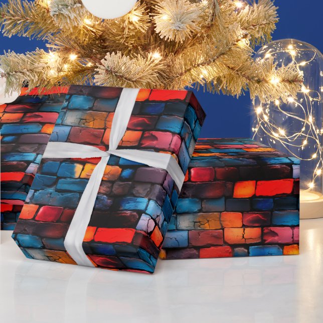 Brick Wall Art Wrapping Paper (Holidays)