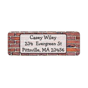 Brick Wall  background  Address Label