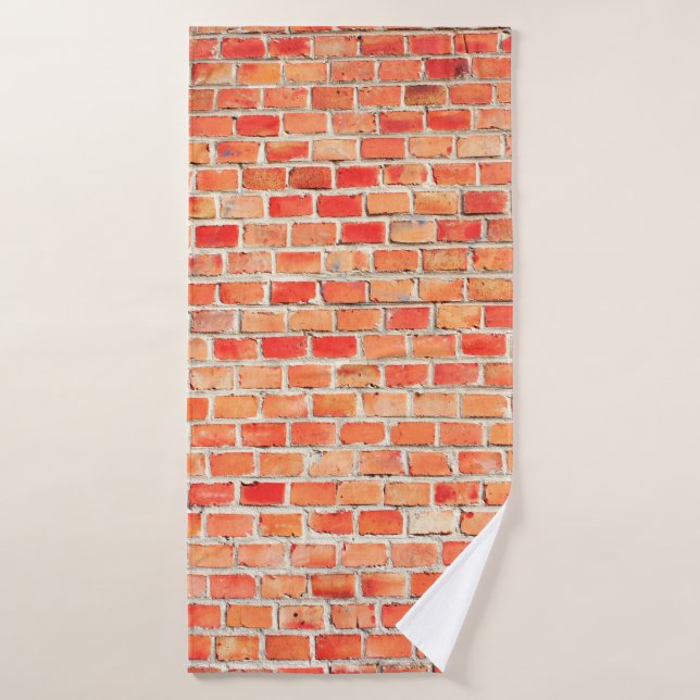 Brick wall background or texturebrick, design, int bath towel (Bath Towel)