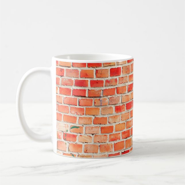 Brick wall background or texturebrick, design, int coffee mug (Left)