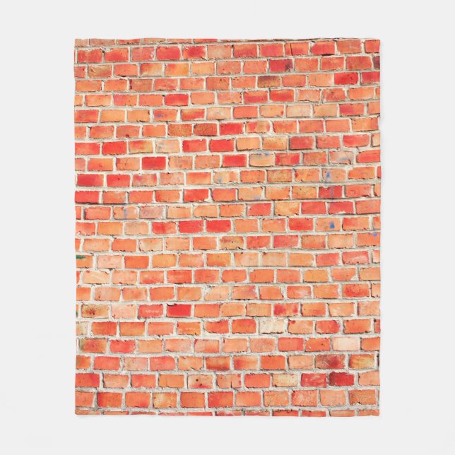 Brick wall background or texturebrick, design, int fleece blanket (Front)