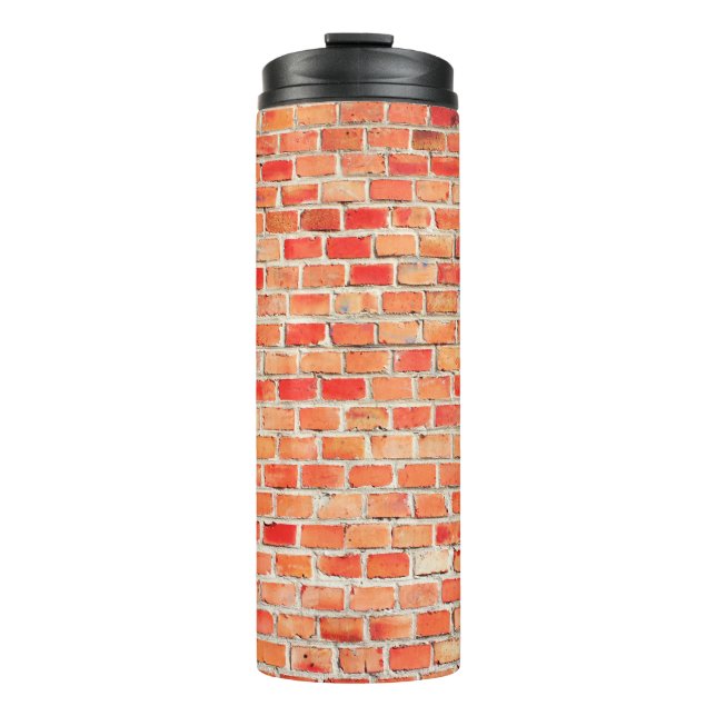 Brick wall background or texturebrick, design, int thermal tumbler (Front)