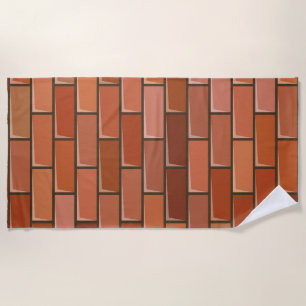 brick wall beach towel