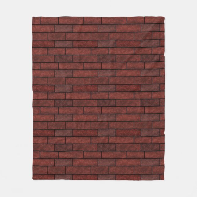 Brick wall , brick fleece blanket (Front)