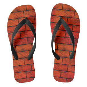 Brick wall , brick flip flops
