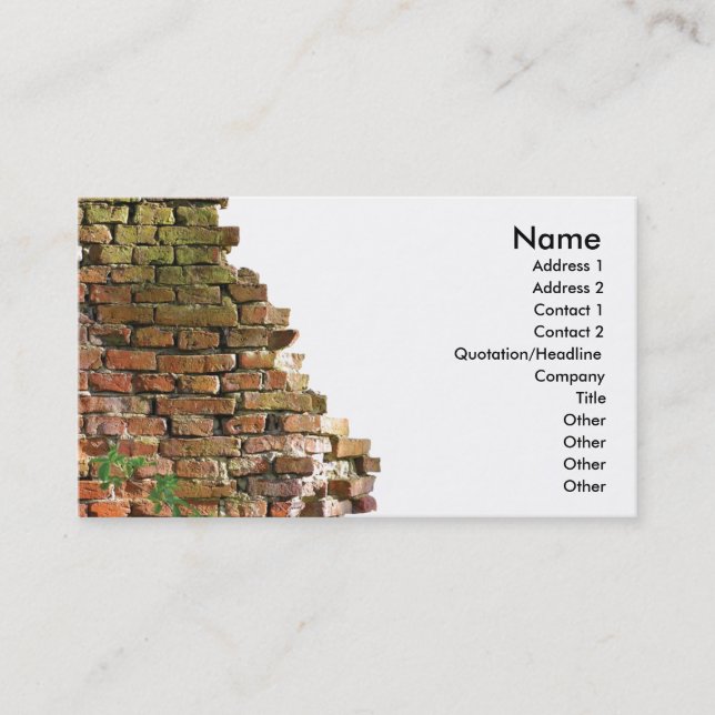 Brick Wall Business Card (Front)