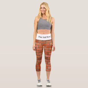 brick wall capri leggings