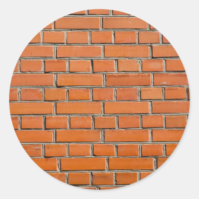 Brick Wall Classic Round Sticker (Front)