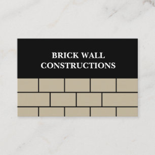 Brick Wall Construction Business Card