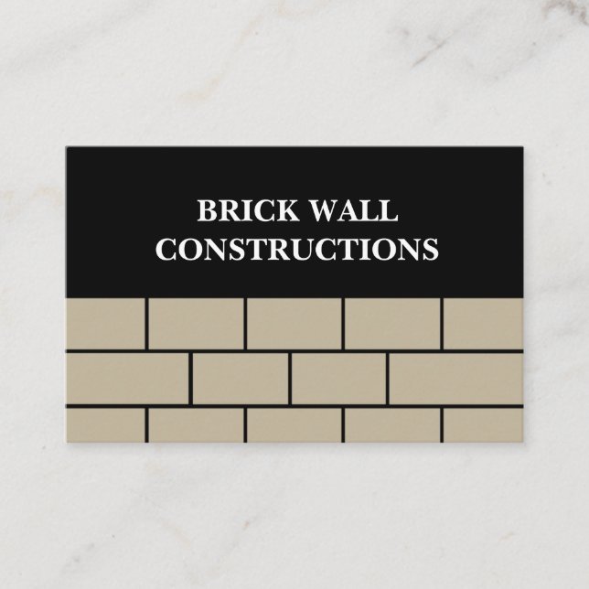 Brick Wall Construction Business Card (Front)