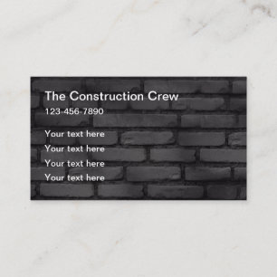 Brick Wall Construction Business Cards