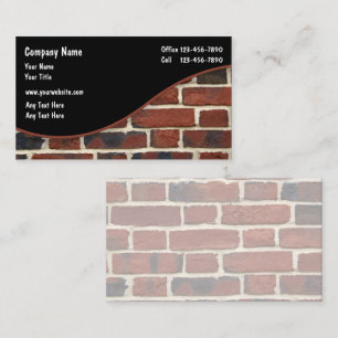 Brick Wall Construction Theme Business Card