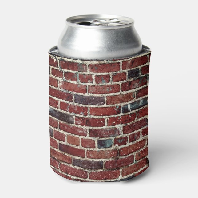 Brick Wall Cool Texture Pattern Can Cooler (Can Front)