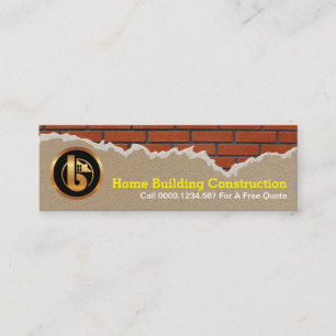 Brick Wall Creative Cement Works Contractor Mini Business Card