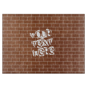 Brick Wall Cutting Board Personalised Custom Text