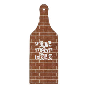 Brick Wall Cutting Board with Custom Text
