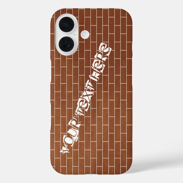 Brick Wall Design Custom Text iPhone Case (Back)
