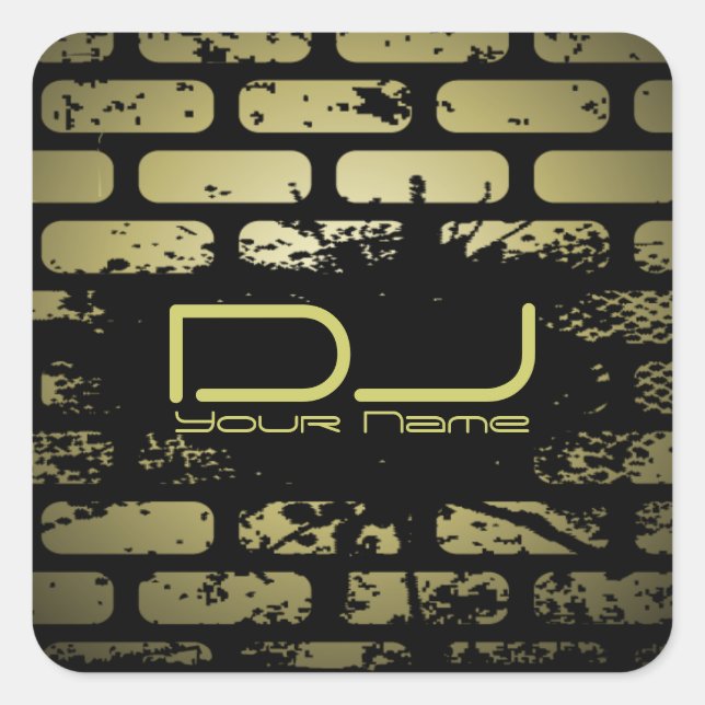 Brick Wall DJ Sticker (Front)