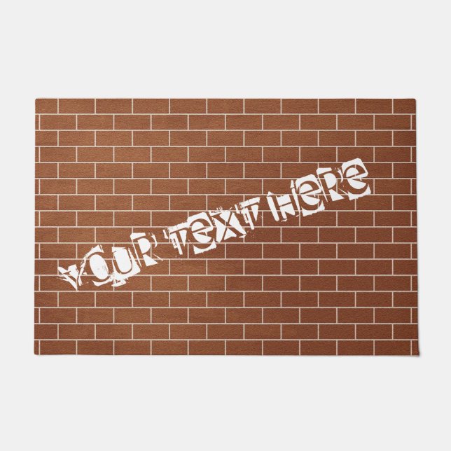Brick Wall Doormat - Custom Text (Front)