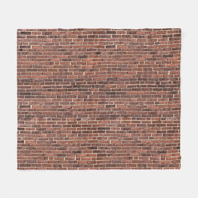 Brick Wall Fleece Blanket (Front (Horizontal))