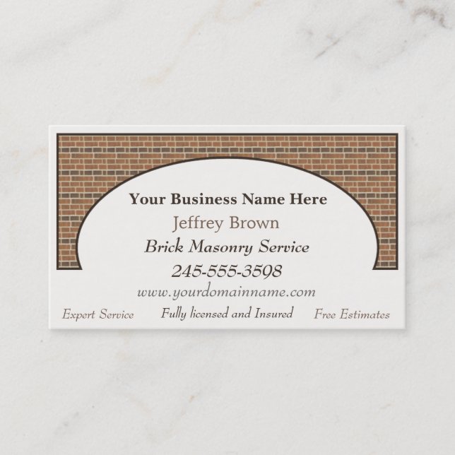 Brick Wall Framed Business Cards (Front)