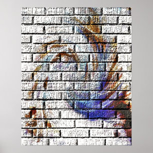 BRICK WALL GRAFFITI POSTER