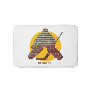 Brick Wall Hockey Goalie Bath Mat
