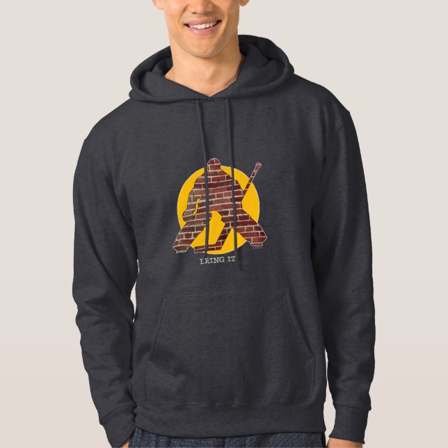 Brick Wall Hockey Goalie Hoodie (Front)