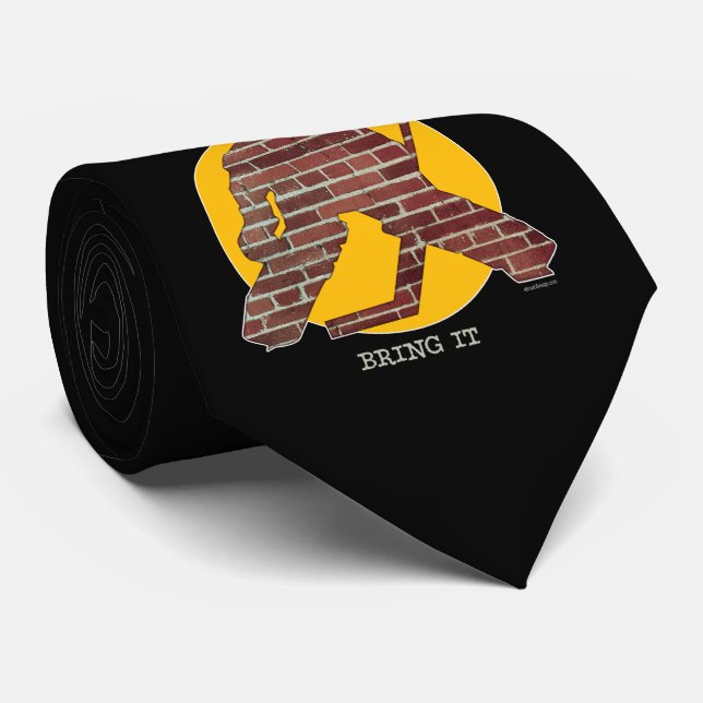 Brick Wall Hockey Goalie Tie (Rolled)