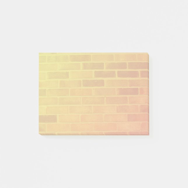 Brick Wall in Orange and Yellow Post-it Notes (Front)