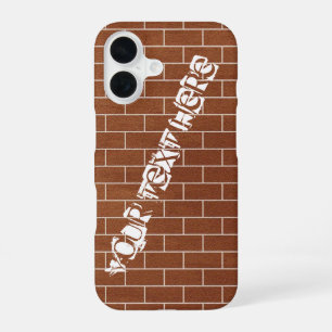 Brick Wall iPhone Case with Custom Text