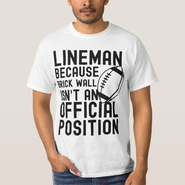 Brick Wall Isn't An Official Position Mens Footbal T-Shirt (Front)