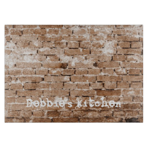 Brick Wall Look Custom Glass Cutting Board