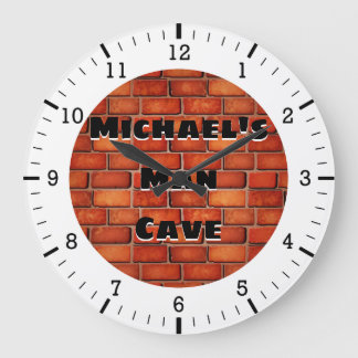 Brick Wall Man Cave Acrylic Wall Clock