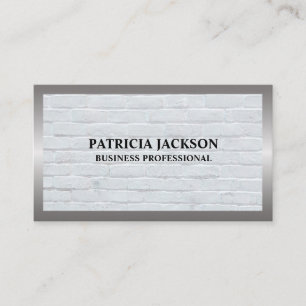 Brick Wall Metal Border Business Card