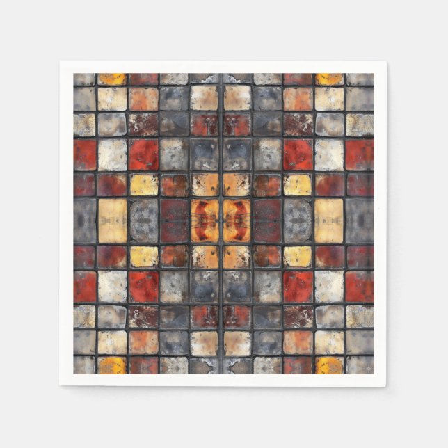 Brick wall Mosaic Napkin (Front)
