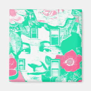 brick wall mural magnet