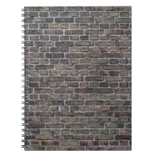 Brick wall old dark brick wall notebook