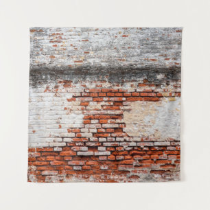  brick wall on the roadabandoned, abstract, aged,  tapestry