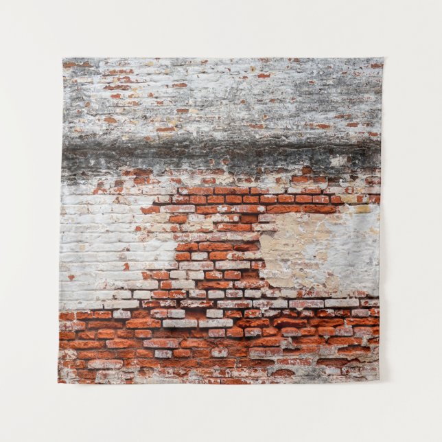  brick wall on the roadabandoned, abstract, aged,  tapestry (Front)