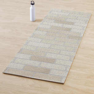 Brick Wall Pastel Tones Yoga Mat
