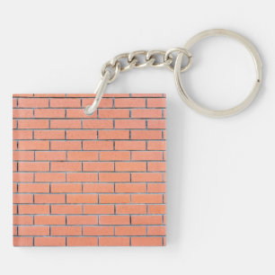 Brick wall pattern key ring