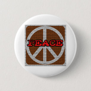 Brick Wall Peace 6 Cm Round Badge