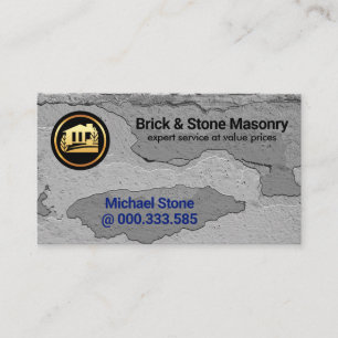 Brick Wall Peeling Plaster Builder Business Card
