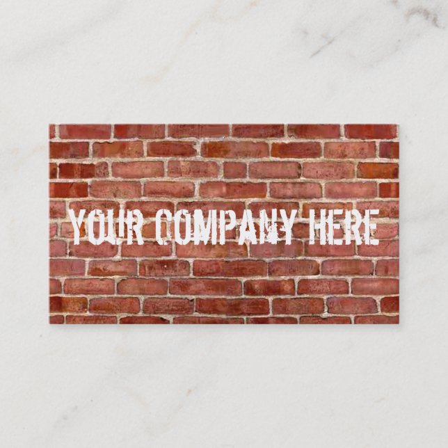 Brick Wall Personalised Graffiti Business Cards (Front)