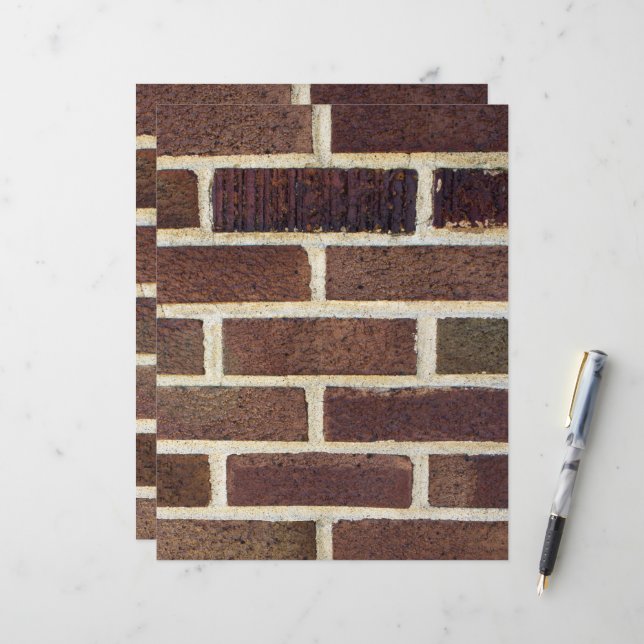 Brick Wall Photography Scrapbook Paper (Front/Back In Situ)