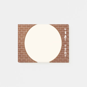 Brick Wall Post-it® Notes Custom Text Your Name